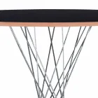 Esstisch mit runder Platte aus schwarzem Laminat Made in Italy - Plaza Viadurini