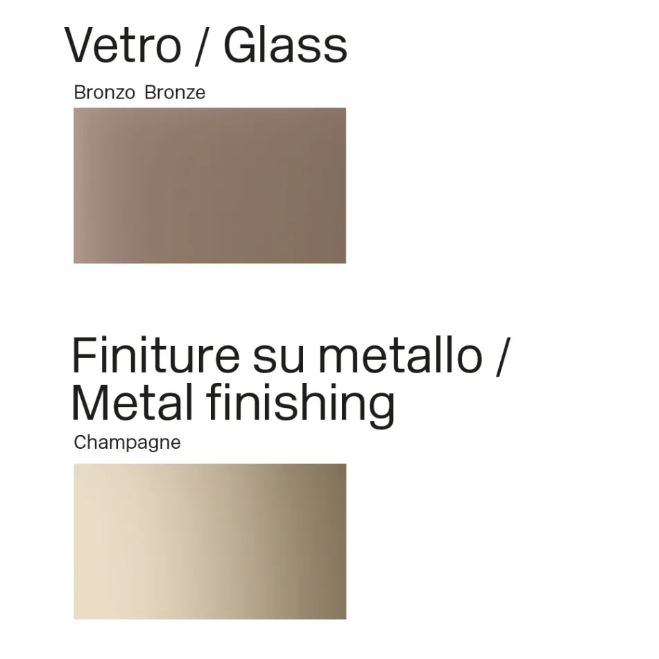 Opalia Esstisch aus Glas und Metall, 320 cm, hergestellt in Italien Viadurini