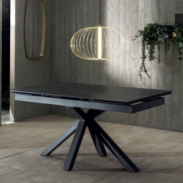 Design esstisch ausziehbar bis 240 cm mit tischplatte aus keramik - ultron