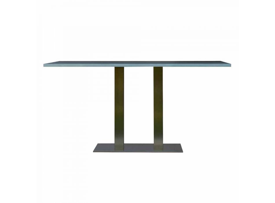 Design-Esstisch mit laminierter Steinplatte, 160x90cm, Newman