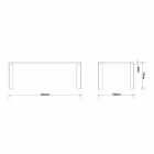 Design Esstisch in natürlichen Nussbaum Design, L200xP100cm, Yvonne Viadurini