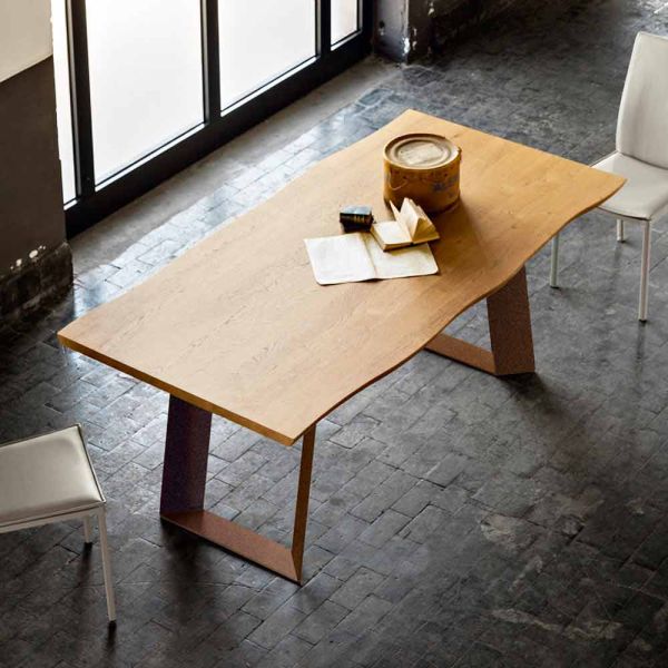Esstisch 100x200cm aus holz und metall in modernem design flora