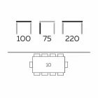 Esstisch in modernem Design aus Gres und Esche Made in Italy - Charol Viadurini