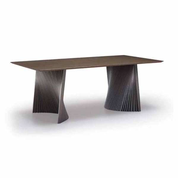 Hochwertiger esstisch aus gres und esche made in italy - charol