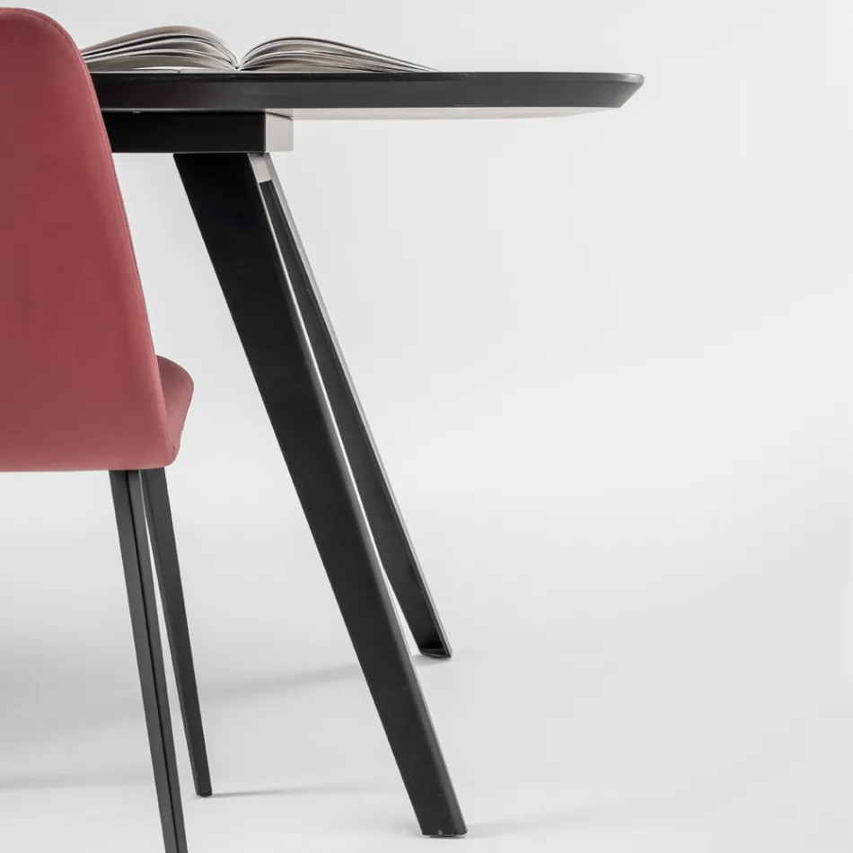 Hochwertiger Esstisch mit Eschenholzplatte, hergestellt in Italien – Ulma Viadurini