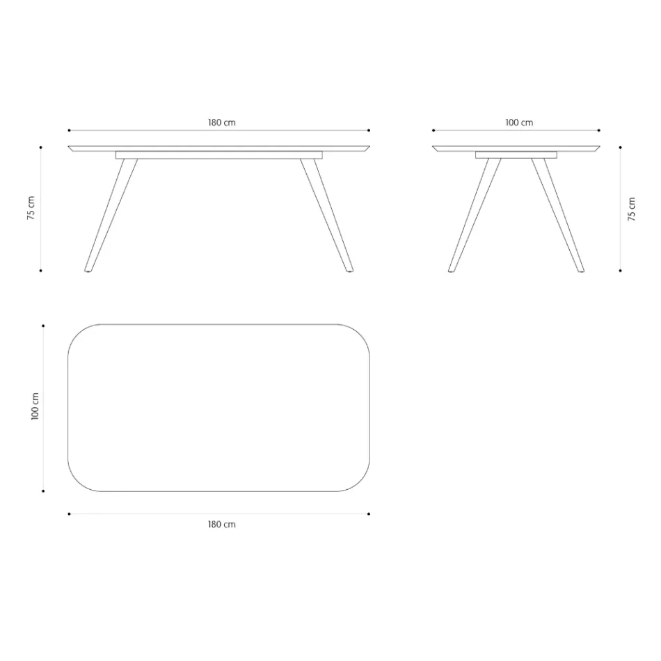 Hochwertiger Esstisch mit Eschenholzplatte, hergestellt in Italien – Ulma Viadurini