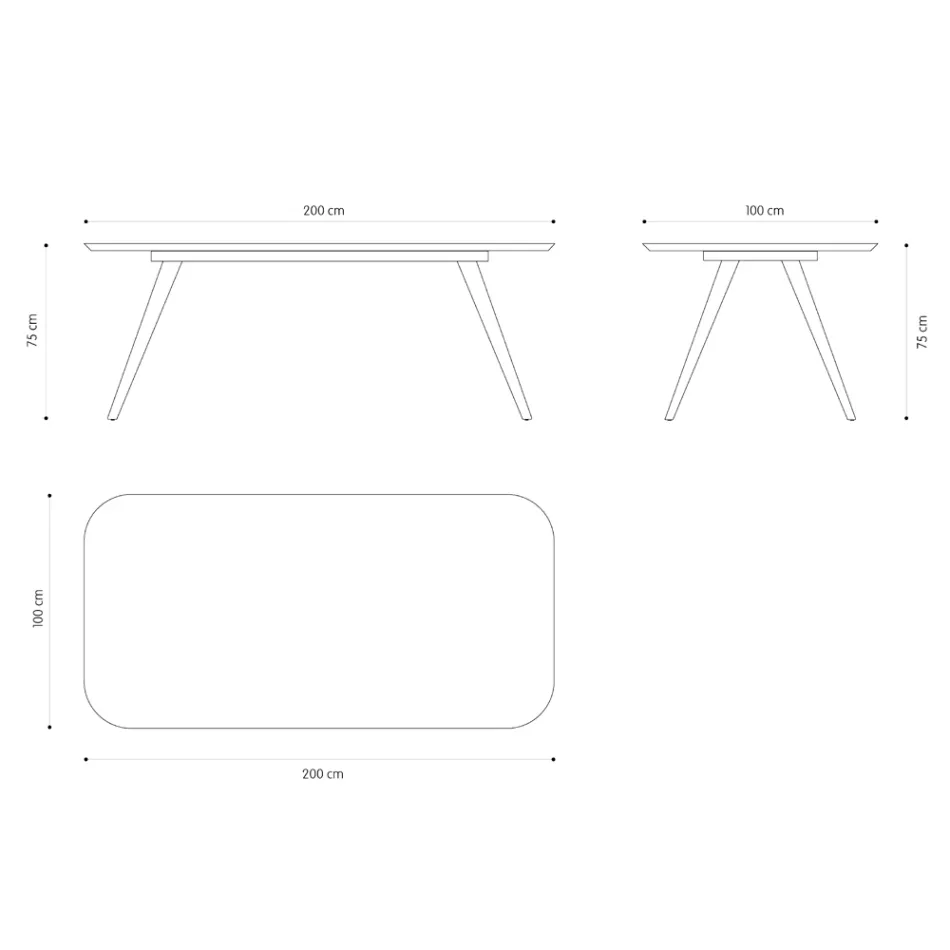Hochwertiger Esstisch mit Eschenholzplatte, hergestellt in Italien – Ulma Viadurini