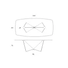 Esstisch aus 3 mm starker Keramik und Metallbasis, hergestellt in Italien – Pfingstrose Viadurini