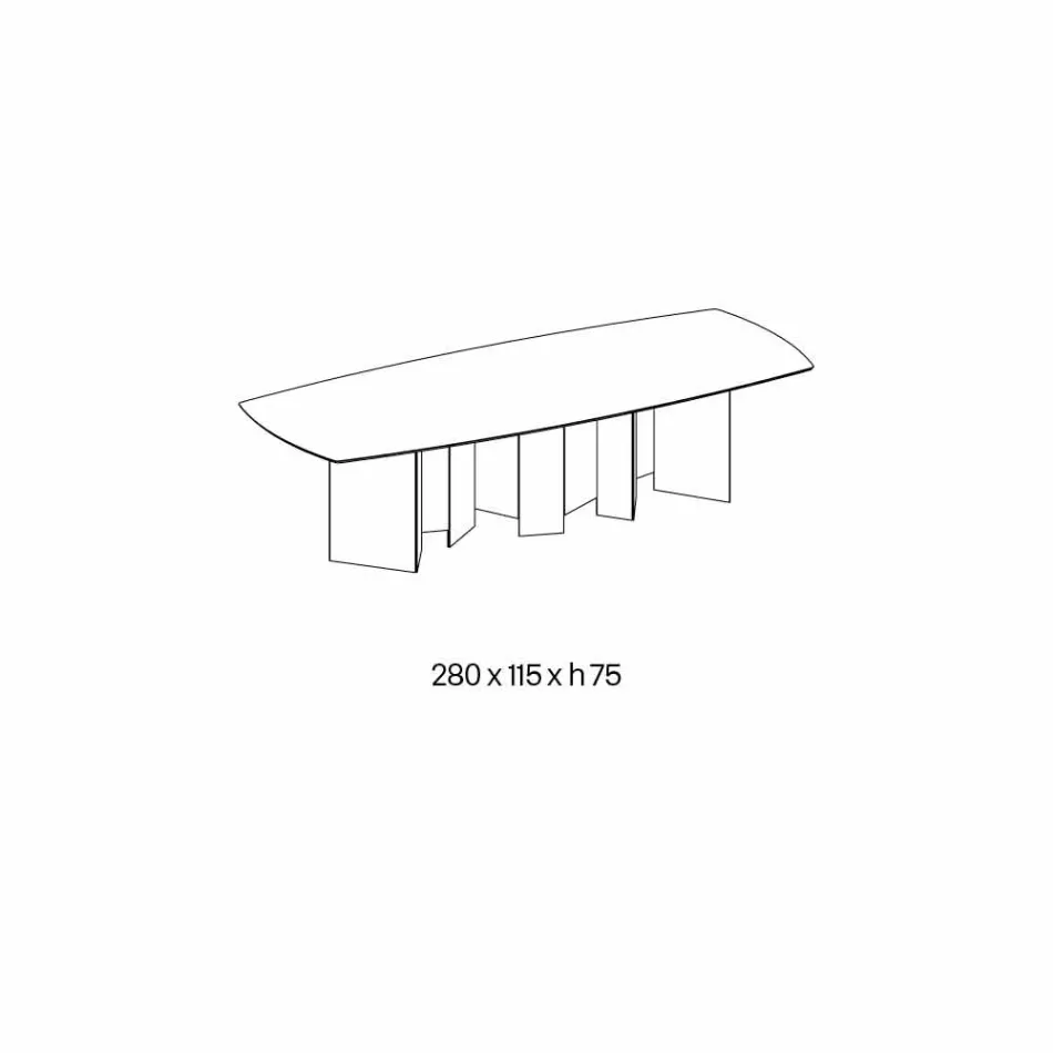 Keramik-Esstisch und extraleichter Glassockel Made in Italy - Zufällig Viadurini