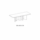 Keramik-Esstisch und extraleichter Glassockel Made in Italy - Zufällig Viadurini