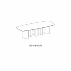 Keramik-Esstisch und extraleichter Glassockel Made in Italy - Zufällig Viadurini