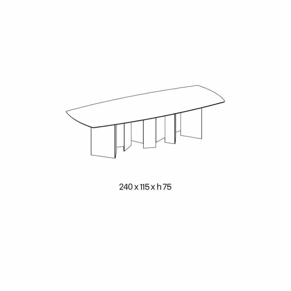 Keramik-Esstisch und extraleichter Glassockel Made in Italy - Zufällig Viadurini