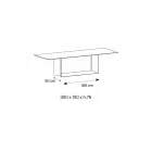 Emperador Keramik und Bronze Metall Esstisch Made in Italy - Dunkelbraun Viadurini