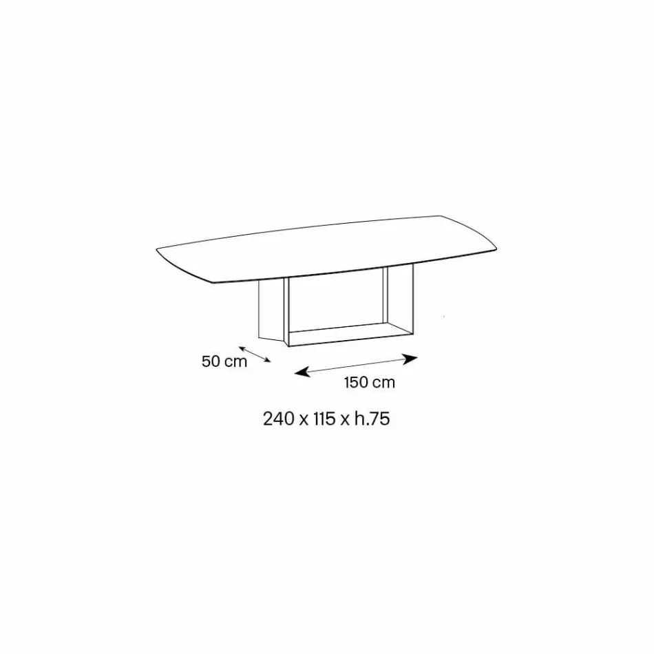 Emperador Keramik und Bronze Metall Esstisch Made in Italy - Dunkelbraun Viadurini
