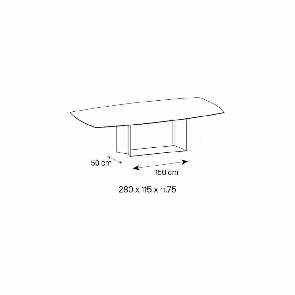 Emperador Keramik und Bronze Metall Esstisch Made in Italy - Dunkelbraun Viadurini