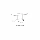 Emperador Keramik und Bronze Metall Esstisch Made in Italy - Dunkelbraun Viadurini