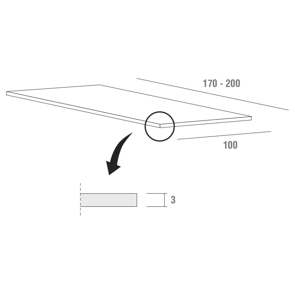 Esstisch aus Fenix und lackiertem Metall, hergestellt in Italien – Dotto Viadurini