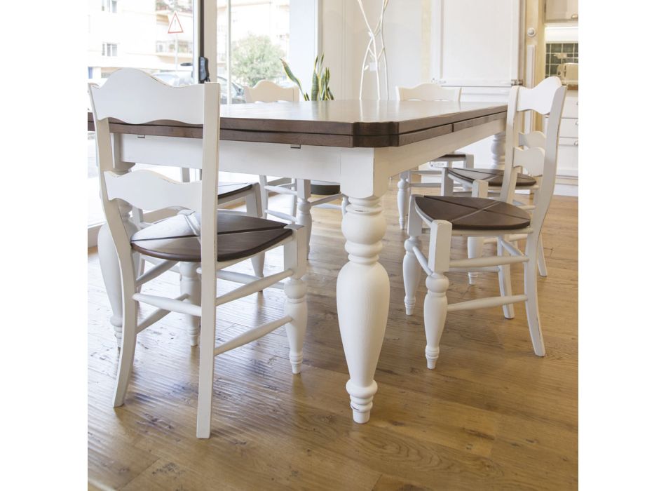 Esche-Esstisch und 4 Stühle inklusive Made in Italy - Rafael Viadurini