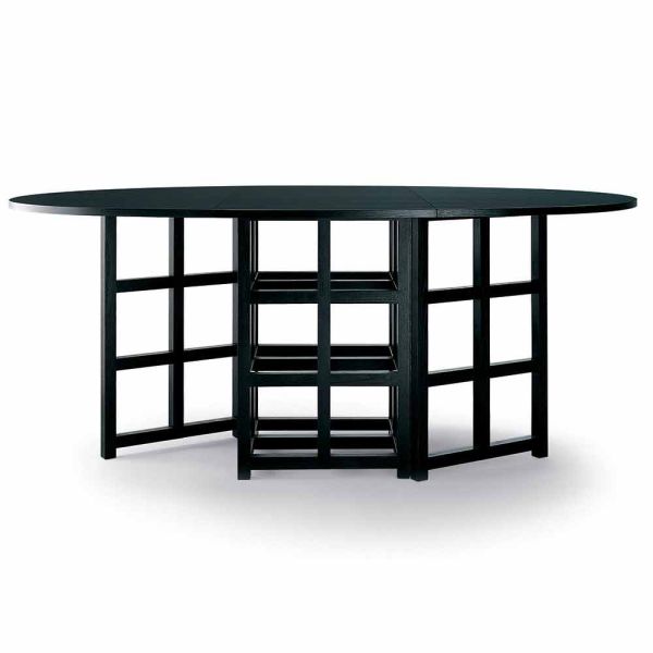 Esstisch aus schwarz lackierter esche made in italy - sabatino