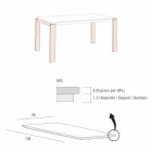 Esstisch in HPL-Marmoroptik und lackiertem Metall Made in Italy - Jupiter Viadurini