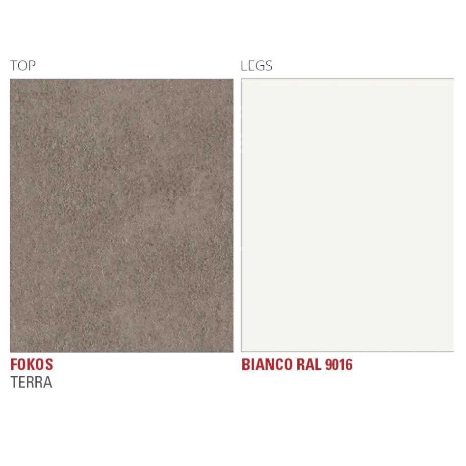 Esstisch aus Laminat mit Aluminiumstruktur, hergestellt in Italien – Bayern Viadurini