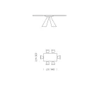 Esstisch aus HPL-Laminat und hochwertigem Made in Italy-Stahl – Dalmatiner Viadurini