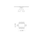 Esstisch aus HPL-Laminat und hochwertigem Made in Italy-Stahl – Dalmatiner Viadurini