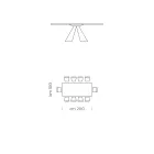 Esstisch aus HPL-Laminat und hochwertigem Made in Italy-Stahl – Dalmatiner Viadurini