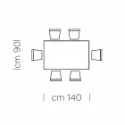 Esstisch aus HPL-Laminat und feinem Made in Italy-Stahl - Settimmio Viadurini