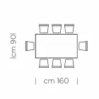 Esstisch aus HPL-Laminat und feinem Made in Italy-Stahl - Settimmio Viadurini