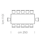Esstisch aus HPL-Laminat und feinem Made in Italy-Stahl - Settimmio Viadurini