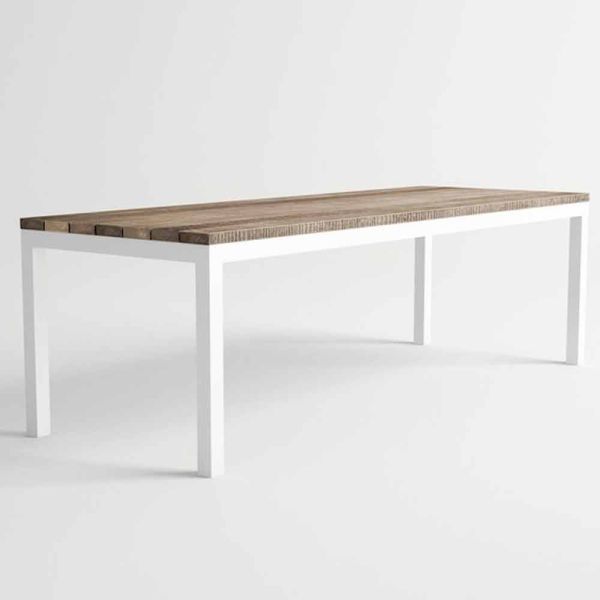 Esstisch aus holz und aluminium im modernen design - ganges