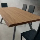 Esstisch aus Holz und Aluminium, hergestellt in Italien, Precious - Lingotto Viadurini
