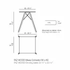 Square Design Holz und HPL Esstisch, 4 Stück - Faz Wood von Vondom Viadurini