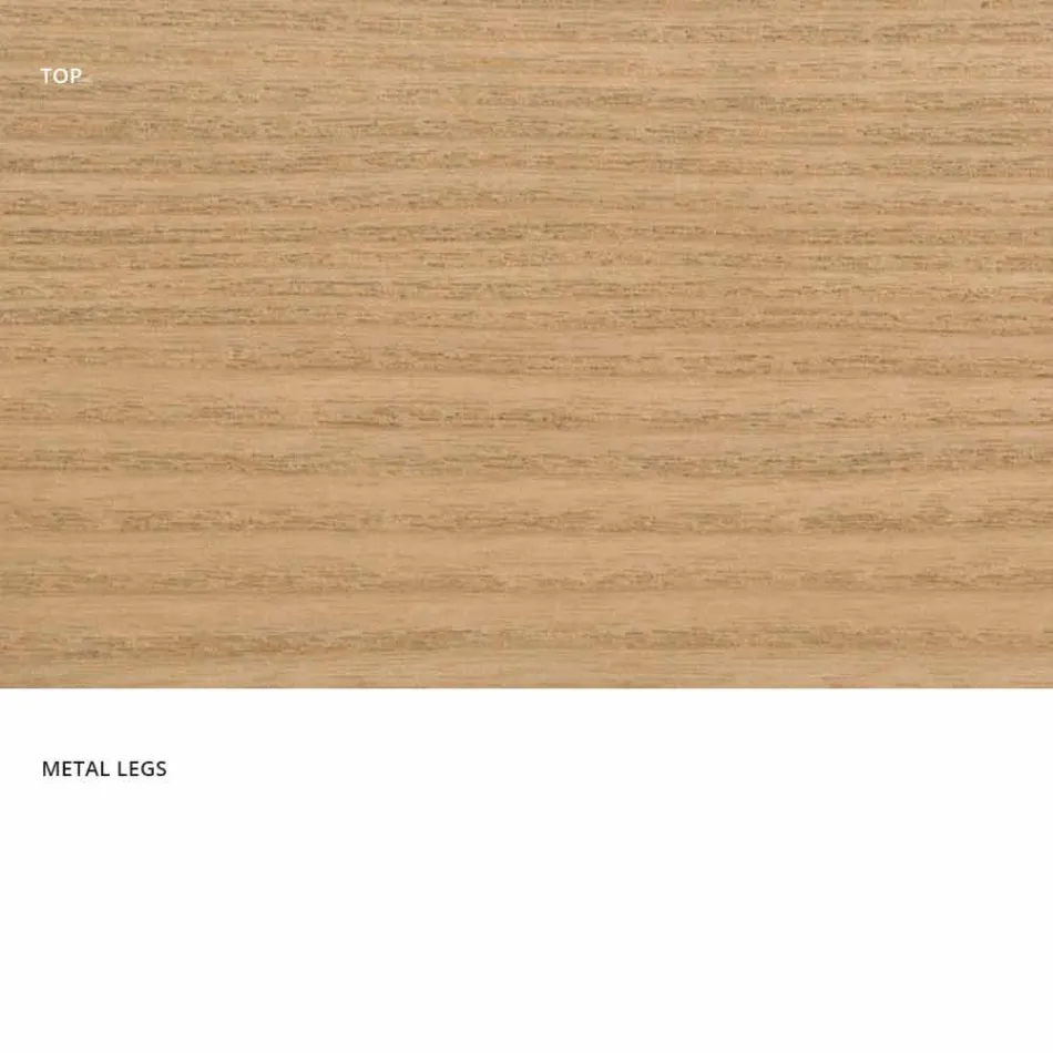 Esstisch aus MDF-Holz und modernem Metall made in Italy, Dionigi Viadurini