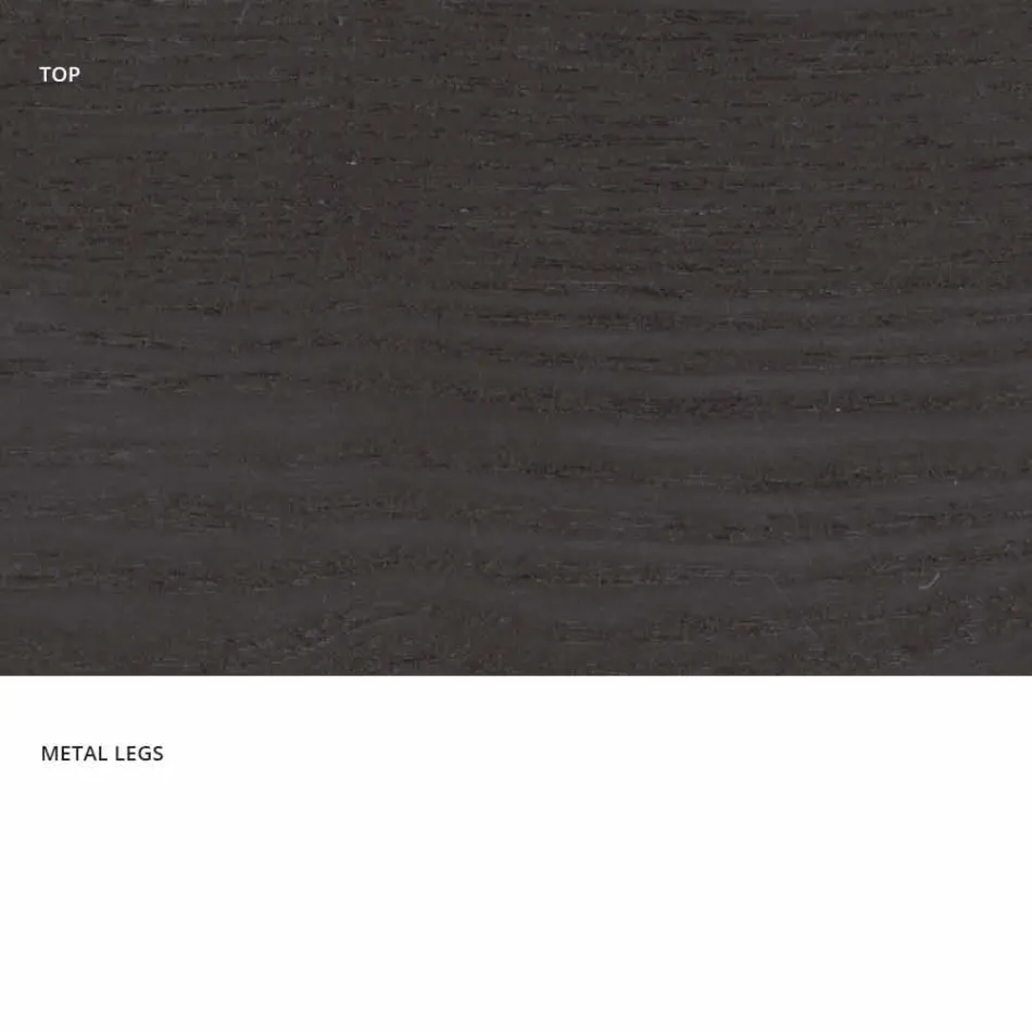 Esstisch aus MDF-Holz und modernem Metall made in Italy, Dionigi Viadurini