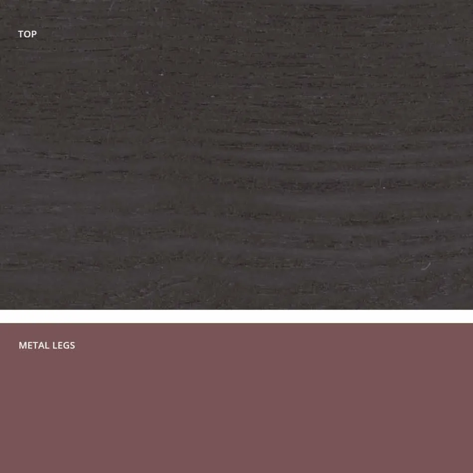 Esstisch aus MDF-Holz und modernem Metall made in Italy, Dionigi Viadurini