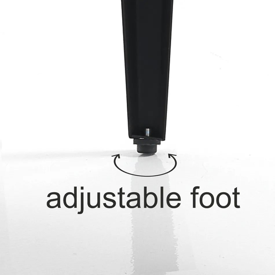 Esstisch aus Mdf Eiche und mattschwarzem Stahl - Gherardo Viadurini