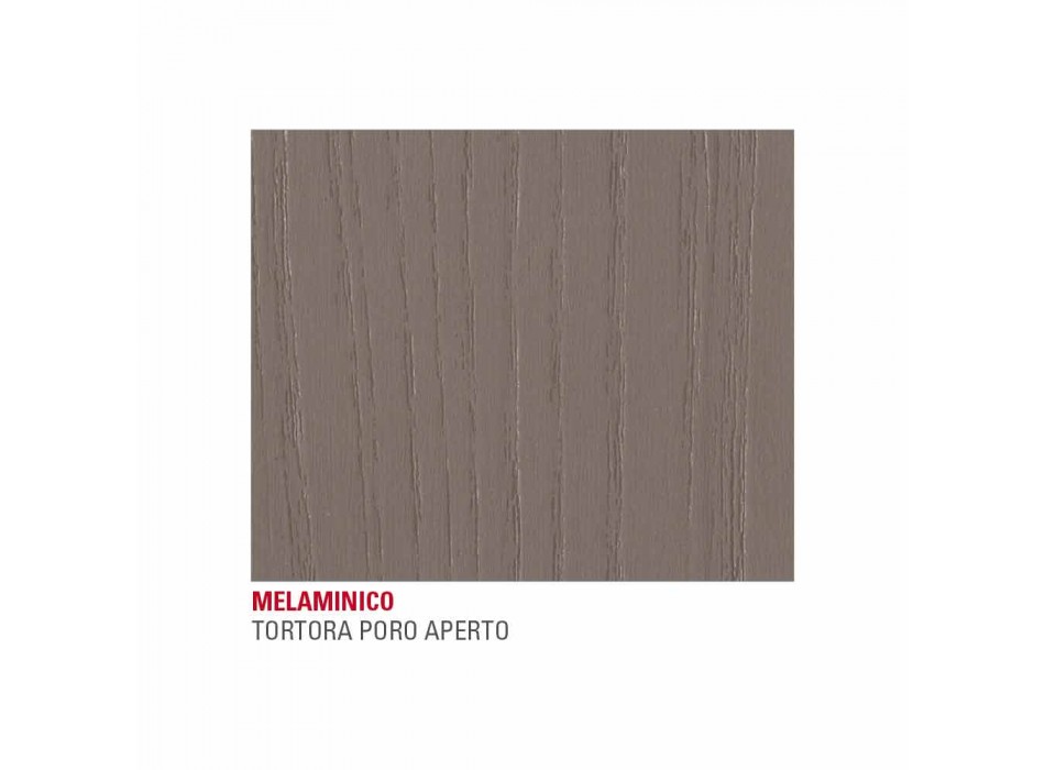 Esstisch aus Melamin und lackiertem Metall Made in Italy - Remigio Viadurini