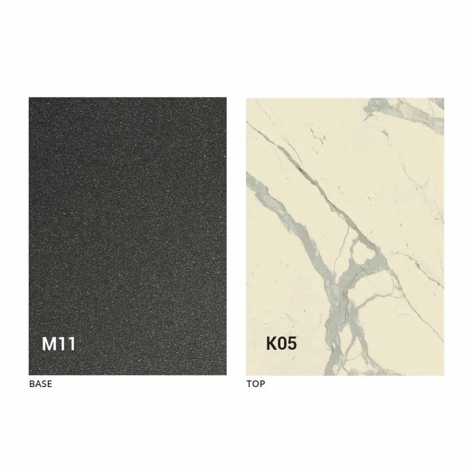 Esstisch aus Metall und Keramikplatte Made in Italy Design - Anaconda Viadurini