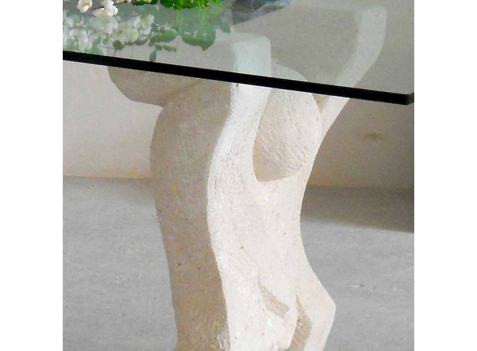 Stein Esstisch und modernes Design Kristall Medusa Viadurini