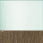 Esstisch aus Glas und Beine aus Eiche oder Nussbaum Canaletto - Aschio Viadurini