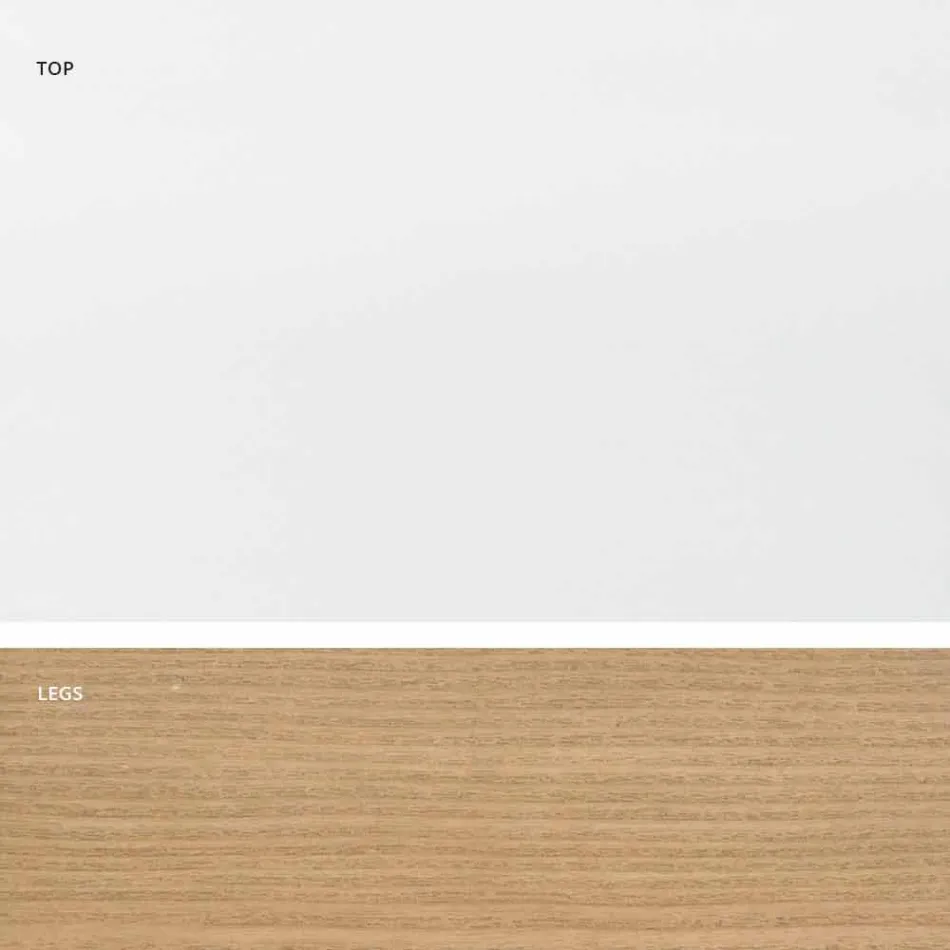 Esstisch aus Glas und Massivholz made in Italy, Egisto Viadurini