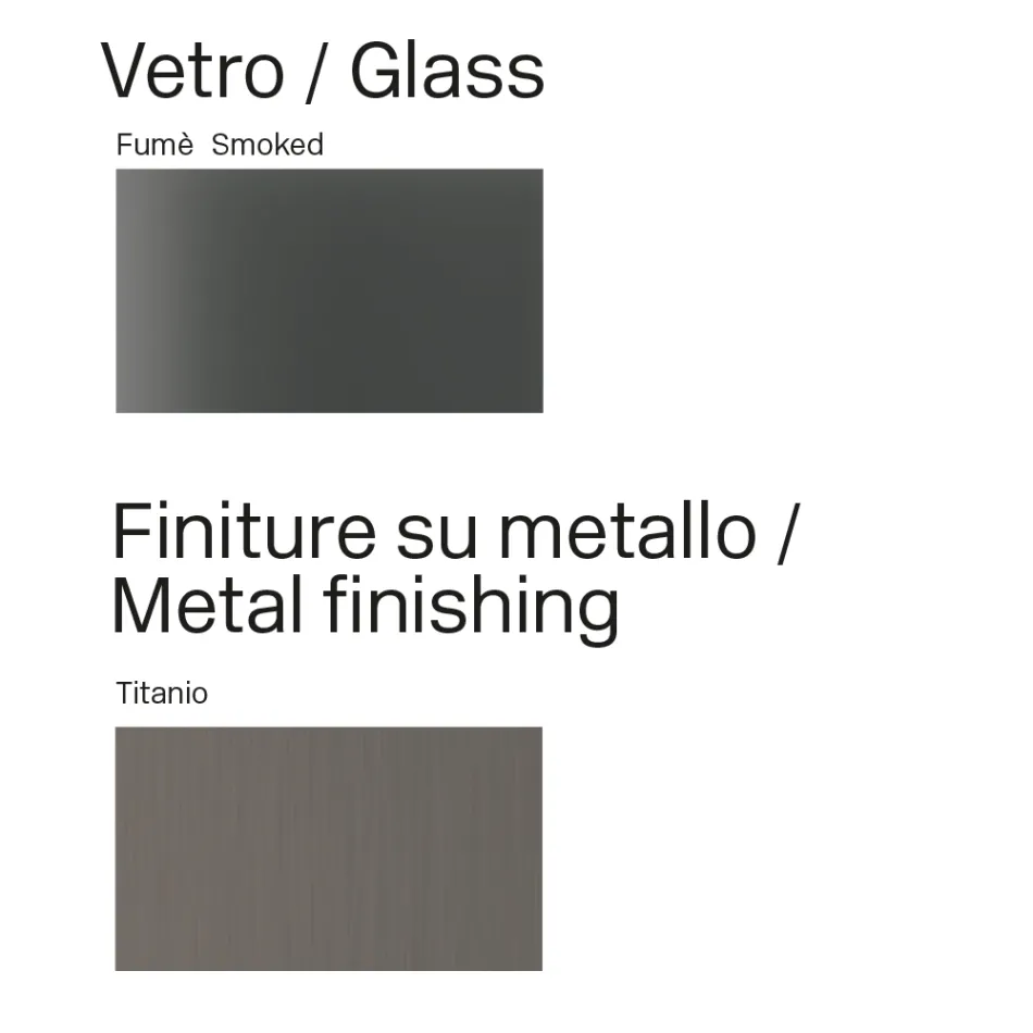 Moderner Esstisch aus Glas und Metall, hergestellt in Italien - Duna Viadurini