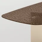Italienischer Design-Esstisch aus Fusingglas in Bronze oder Rauchgrau - Moro Viadurini