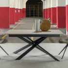 Ausziehbarer moderner Esstisch, Laminatplatte - Marliana Viadurini