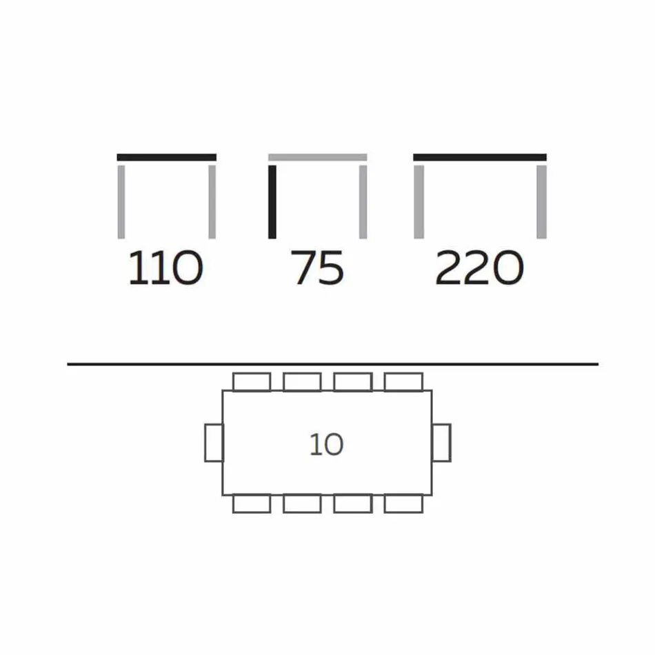 Moderner Esstisch aus Gres und Eschenholz Made in Italy - Croma Viadurini