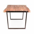 Moderner Esstisch aus Akazienholz und Homemotion Steel - Bingo Viadurini