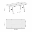 Moderner Esstisch aus Eschenholz mit schwarzen oder goldenen Details - Andria Viadurini