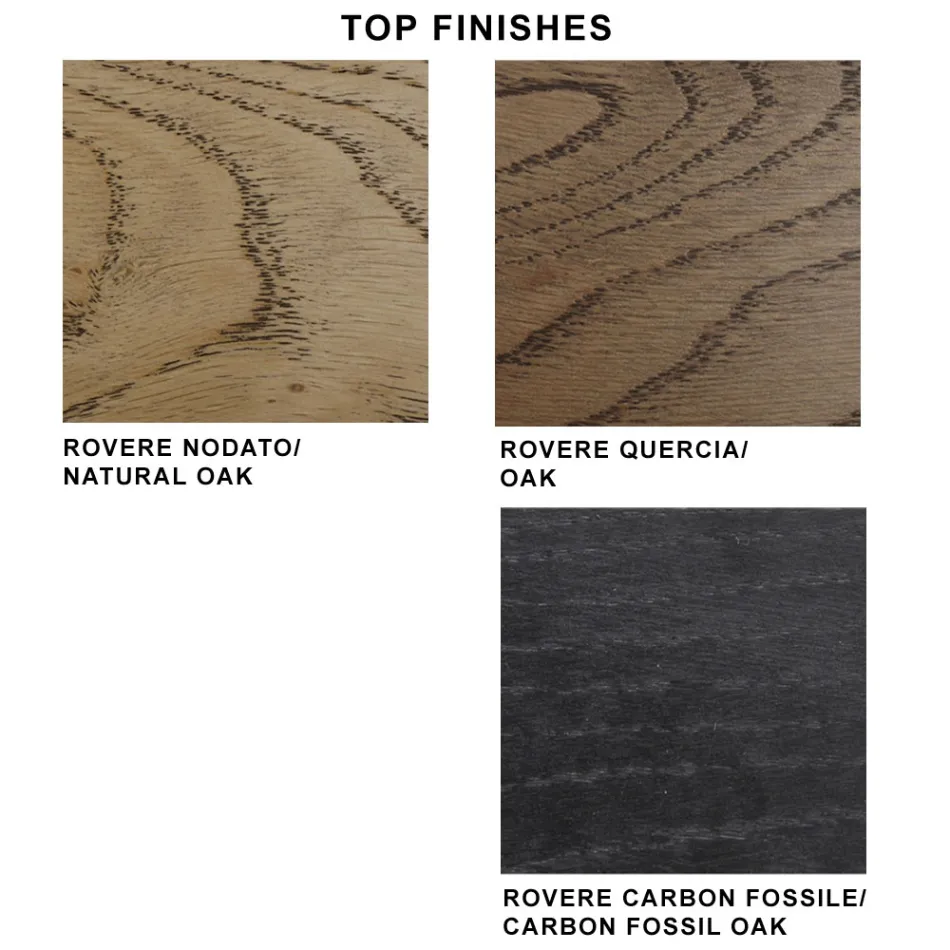 Moderner Esstisch aus furniertem Holz und Glas, hergestellt in Italien – Strappo Viadurini